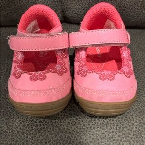 Pink Kids Shoes with Floral Design